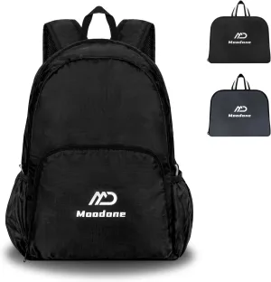 20L Ultra Lightweight Packable BackpackHandy Foldable Waterproof Daypack for Travel, Collapsible Hiking Backpack Camping Outdoor Cycling Backpacking Women & Men, Black