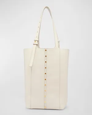 24.7 North-South Studded Leather Tote Bag