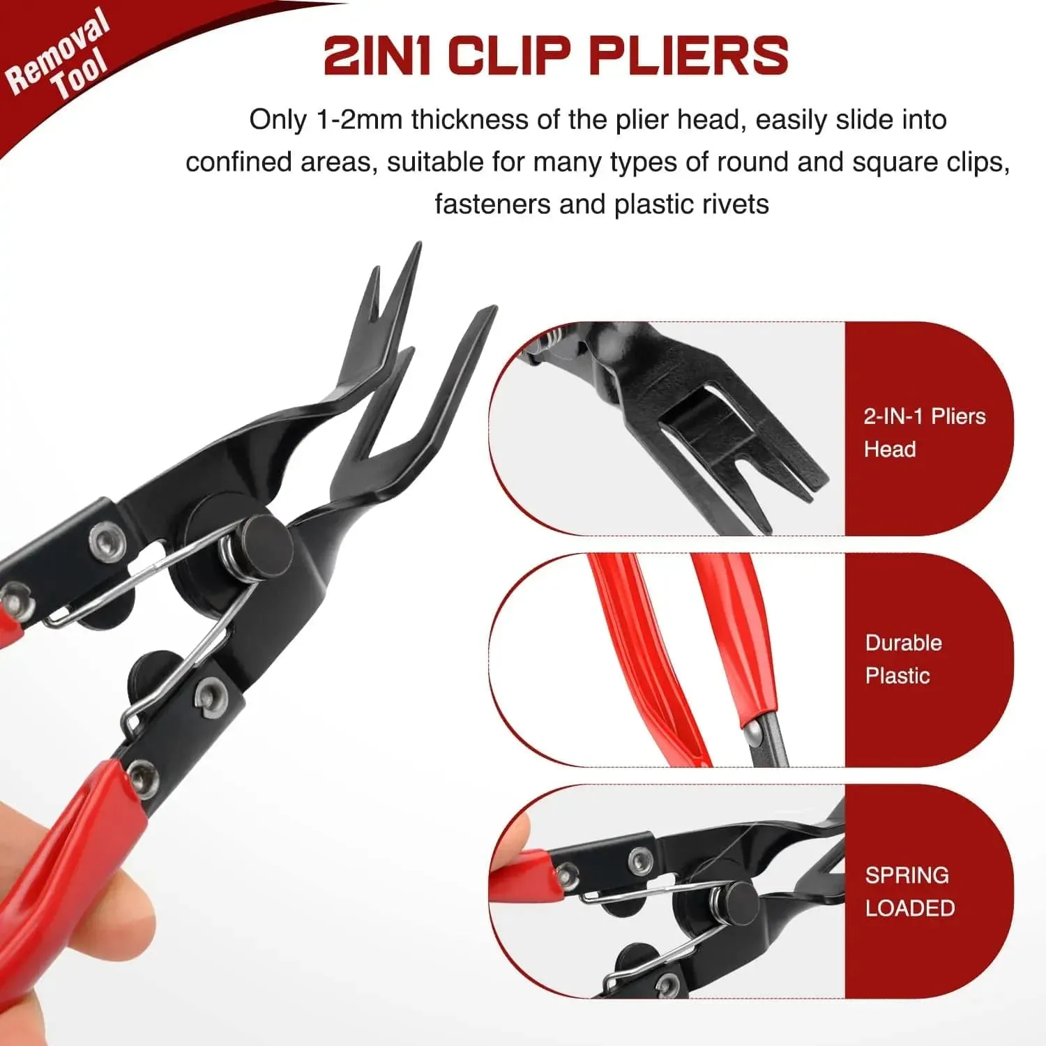 3 Pcs Auto Trim Removal Tool Red