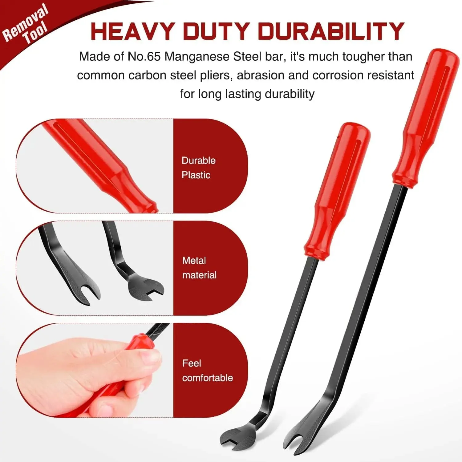 3 Pcs Auto Trim Removal Tool Red