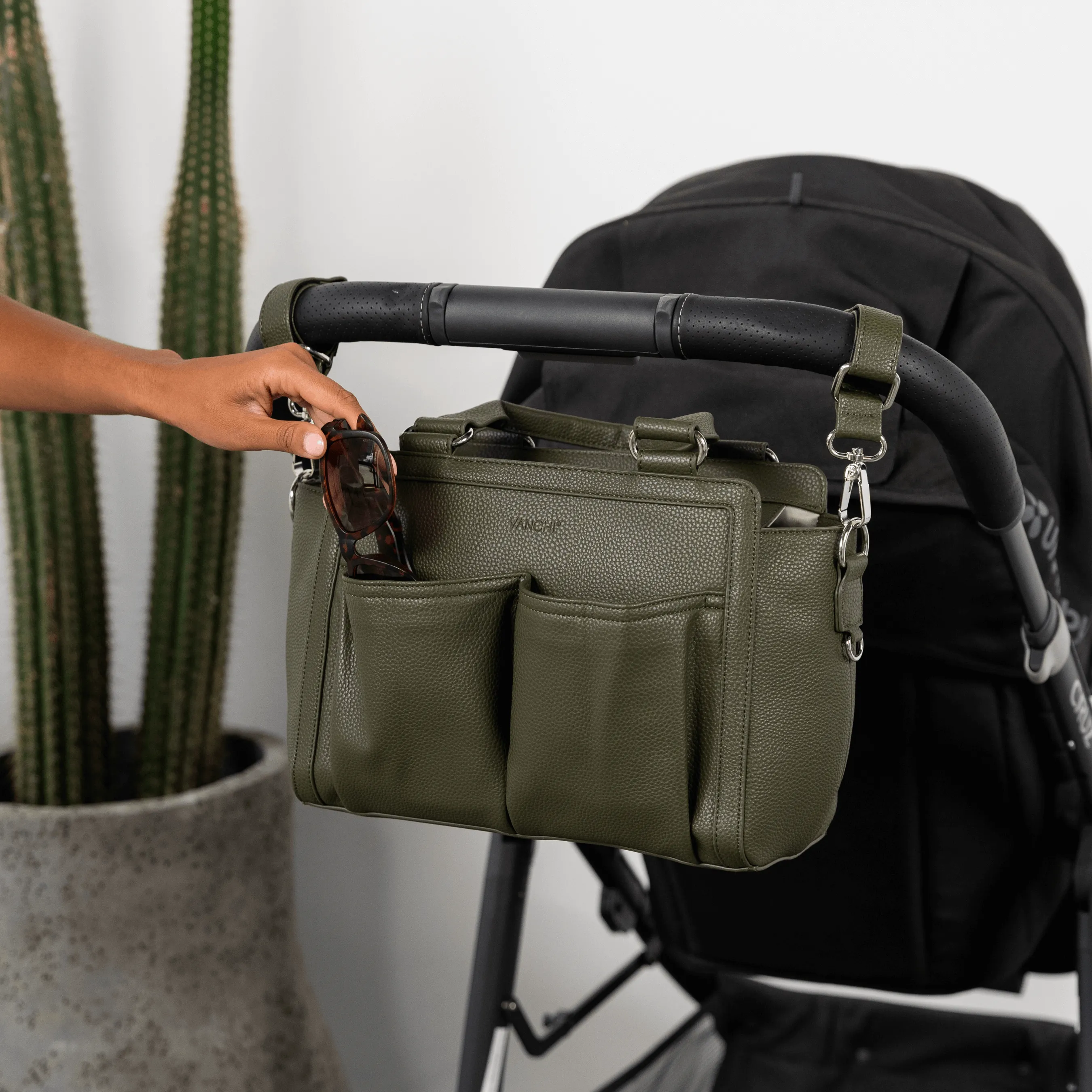 Amelia Convertible Pram Caddy - Fern
