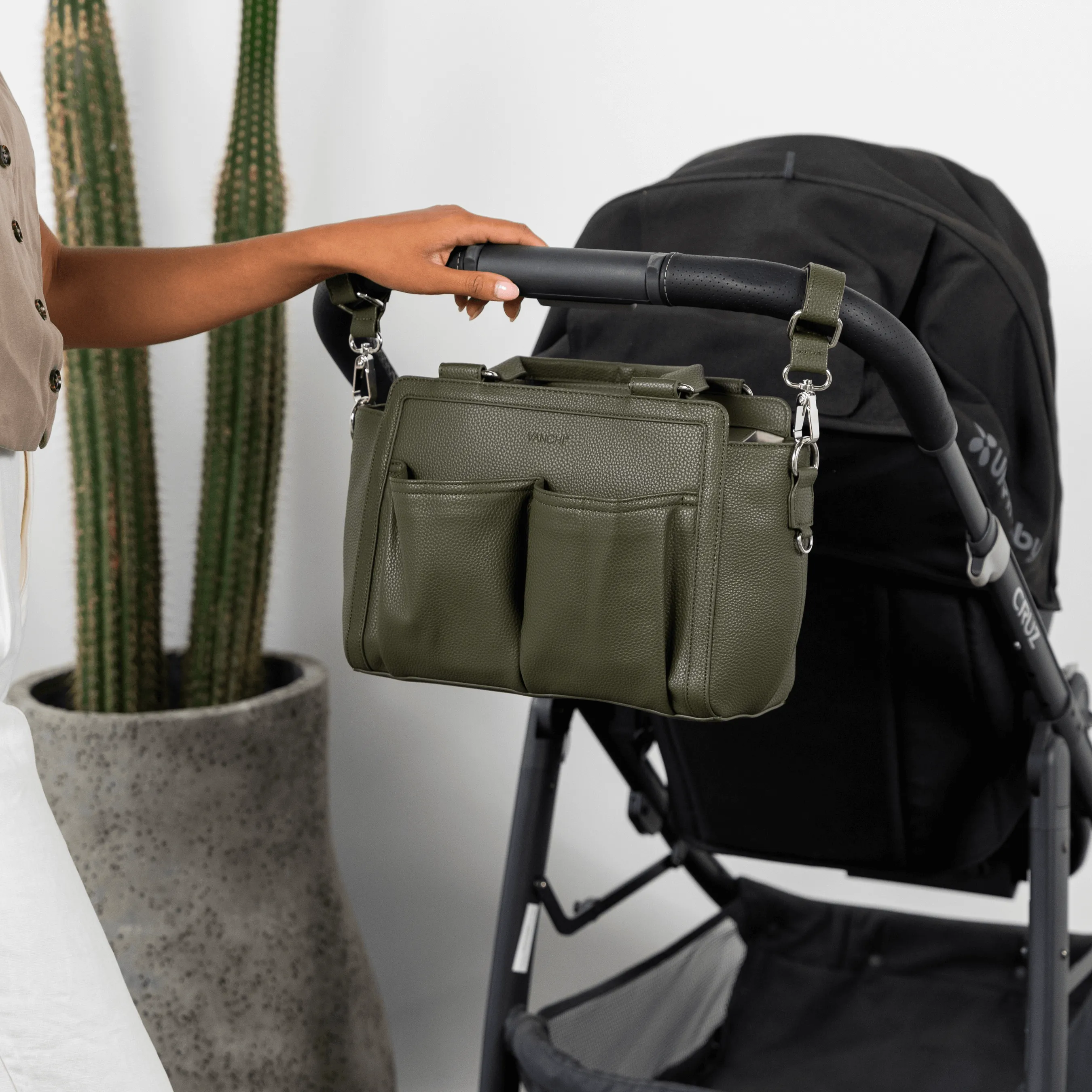 Amelia Convertible Pram Caddy - Fern