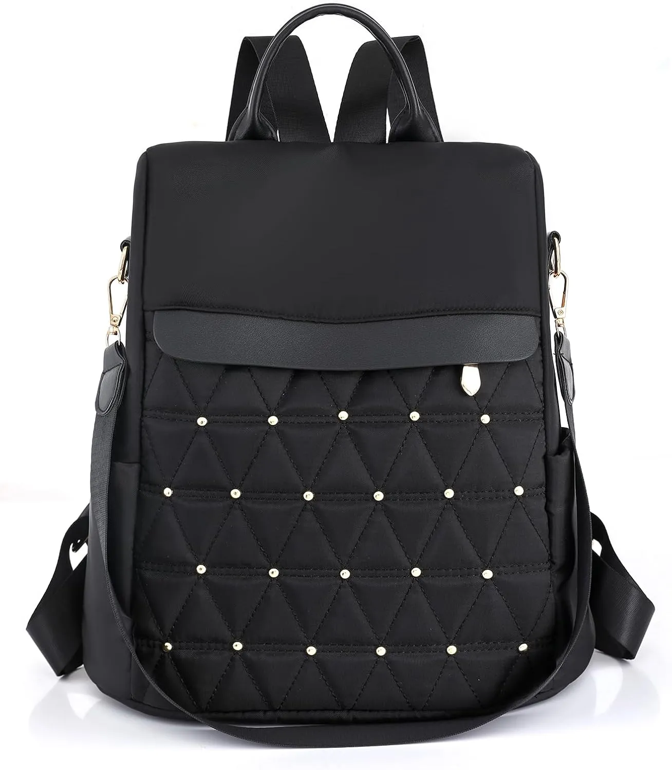 BAG WIZARD Women Backpack Purse Anti-theft Convertible Travel Backpack Ladies Shoulder Bag Fashion Handbag, Black