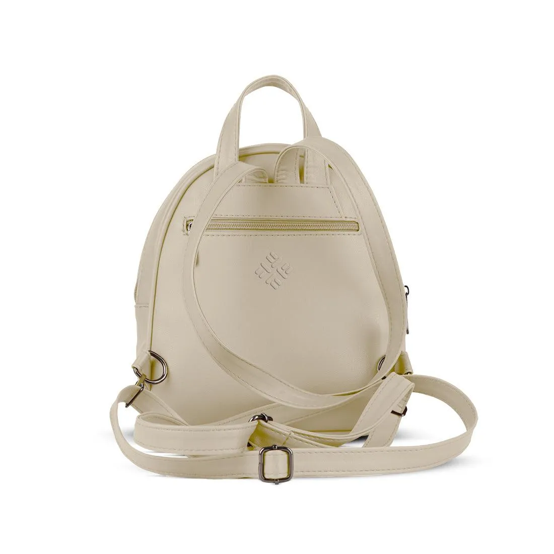 Beige O Mini Backpacks Flowary Loop