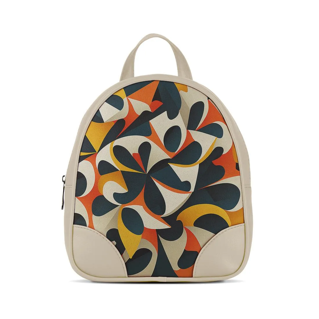Beige O Mini Backpacks Flowary Loop