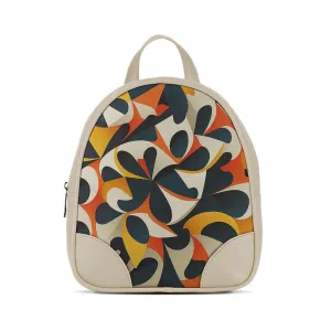 Beige O Mini Backpacks Flowary Loop