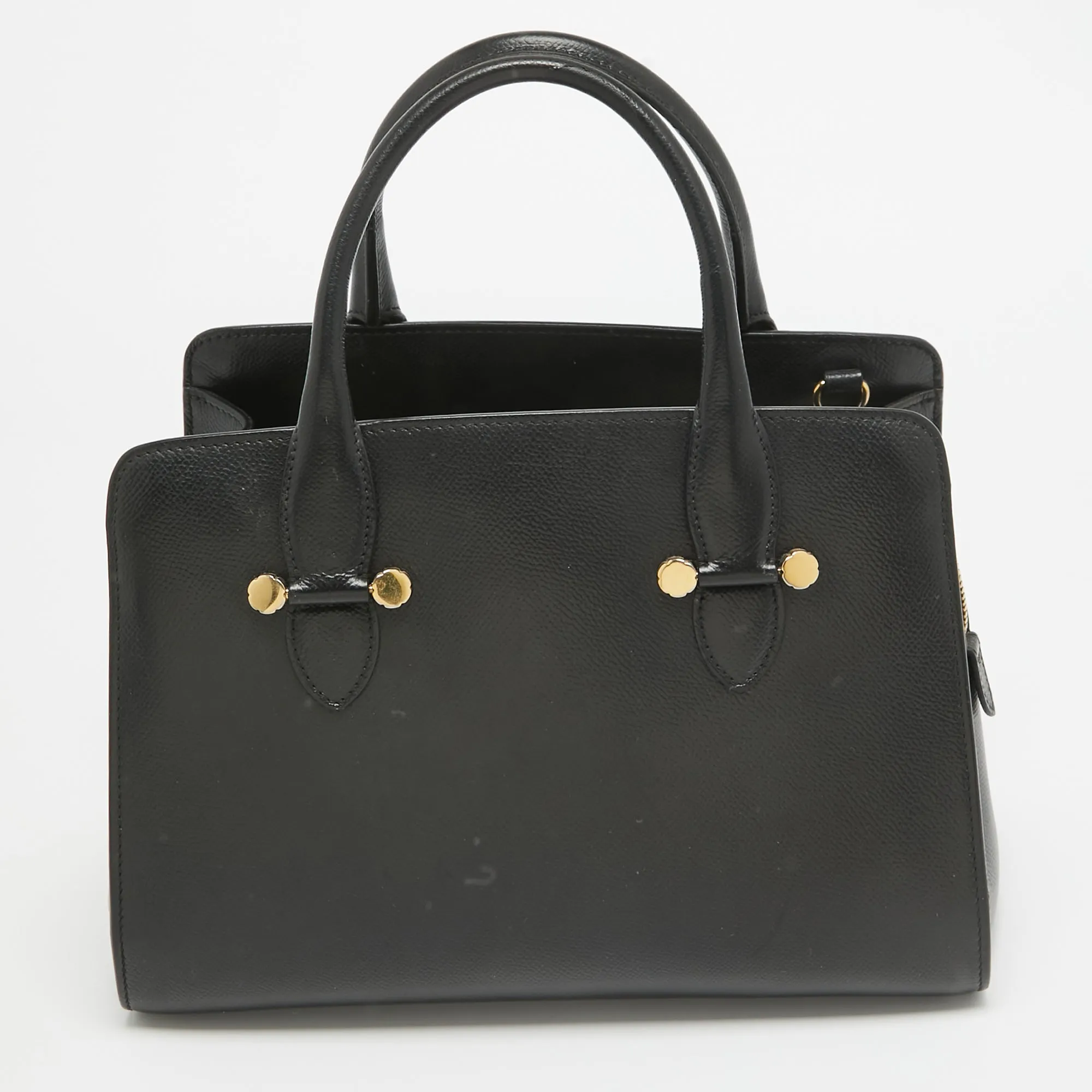 Black Leather Today Tote