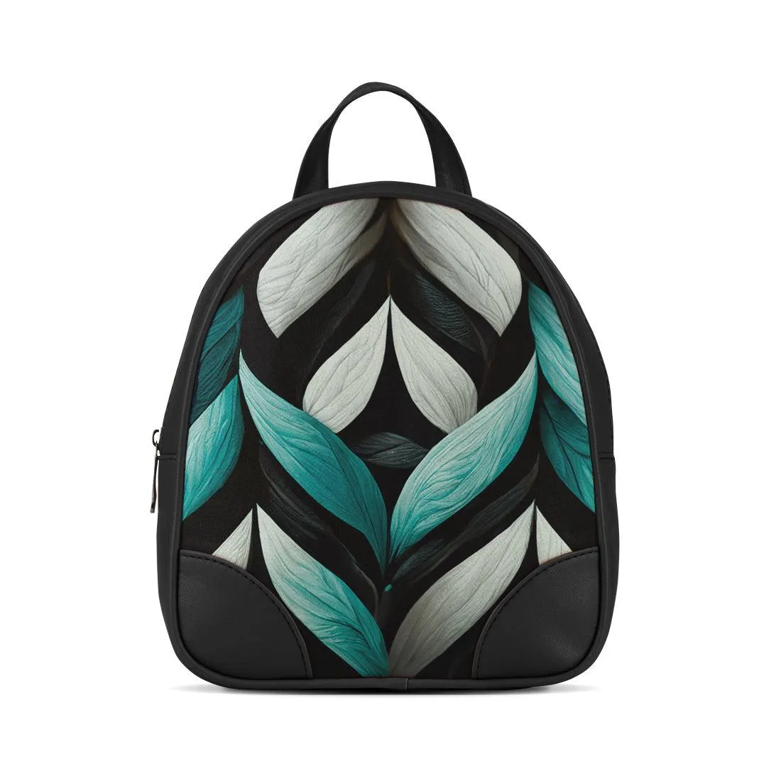 Black O Mini Backpacks Teal Pattern