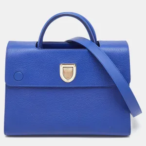 Blue Leather Medium Diorever Tote