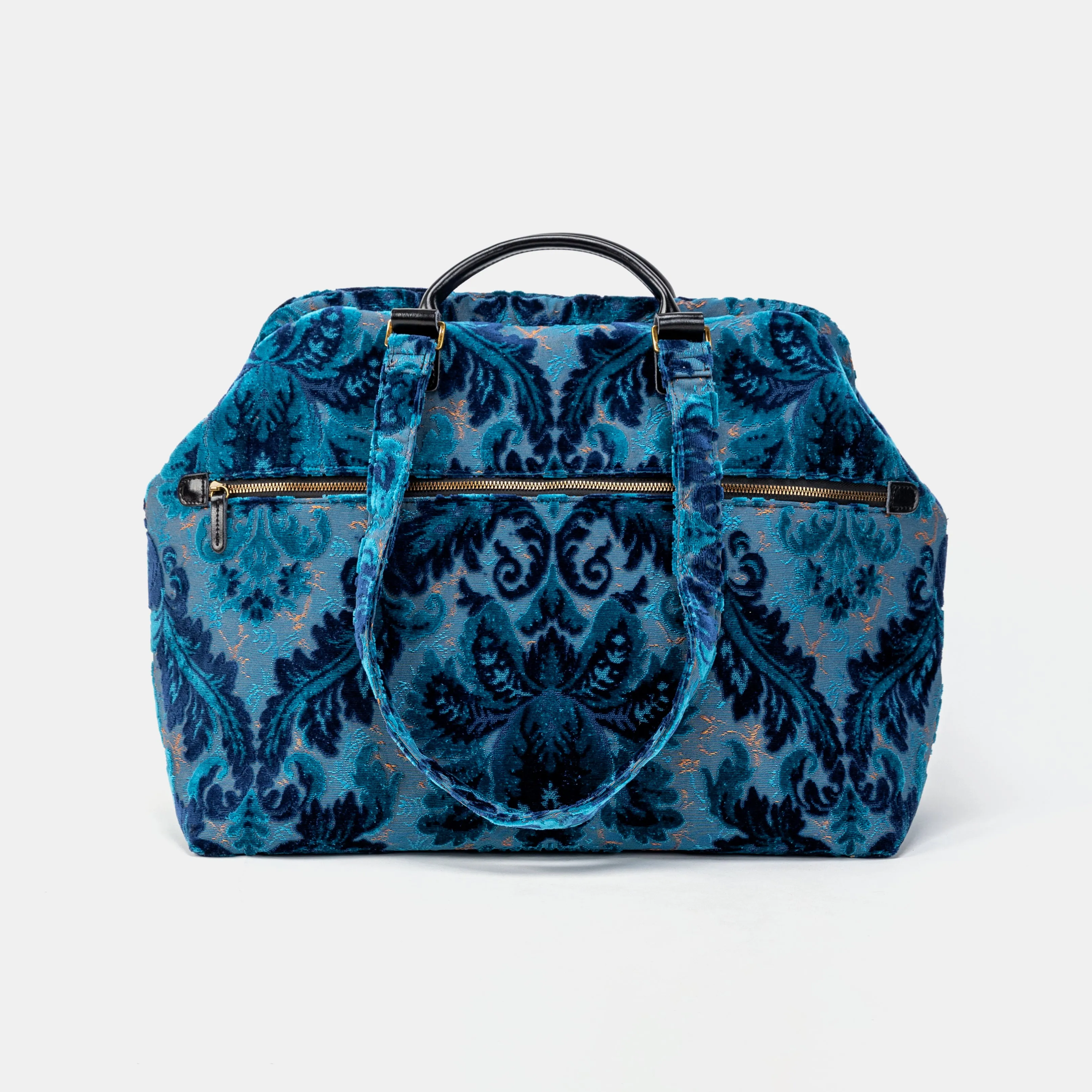 Burnout Velvet Revival Aqua Knitting Project Bag