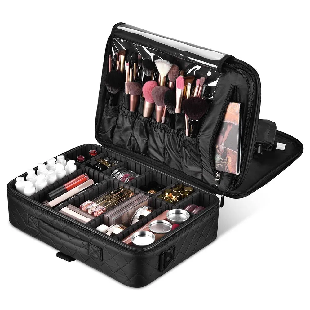 Byootique HairStylist Travel Case with Cosmetic Travel Train Case