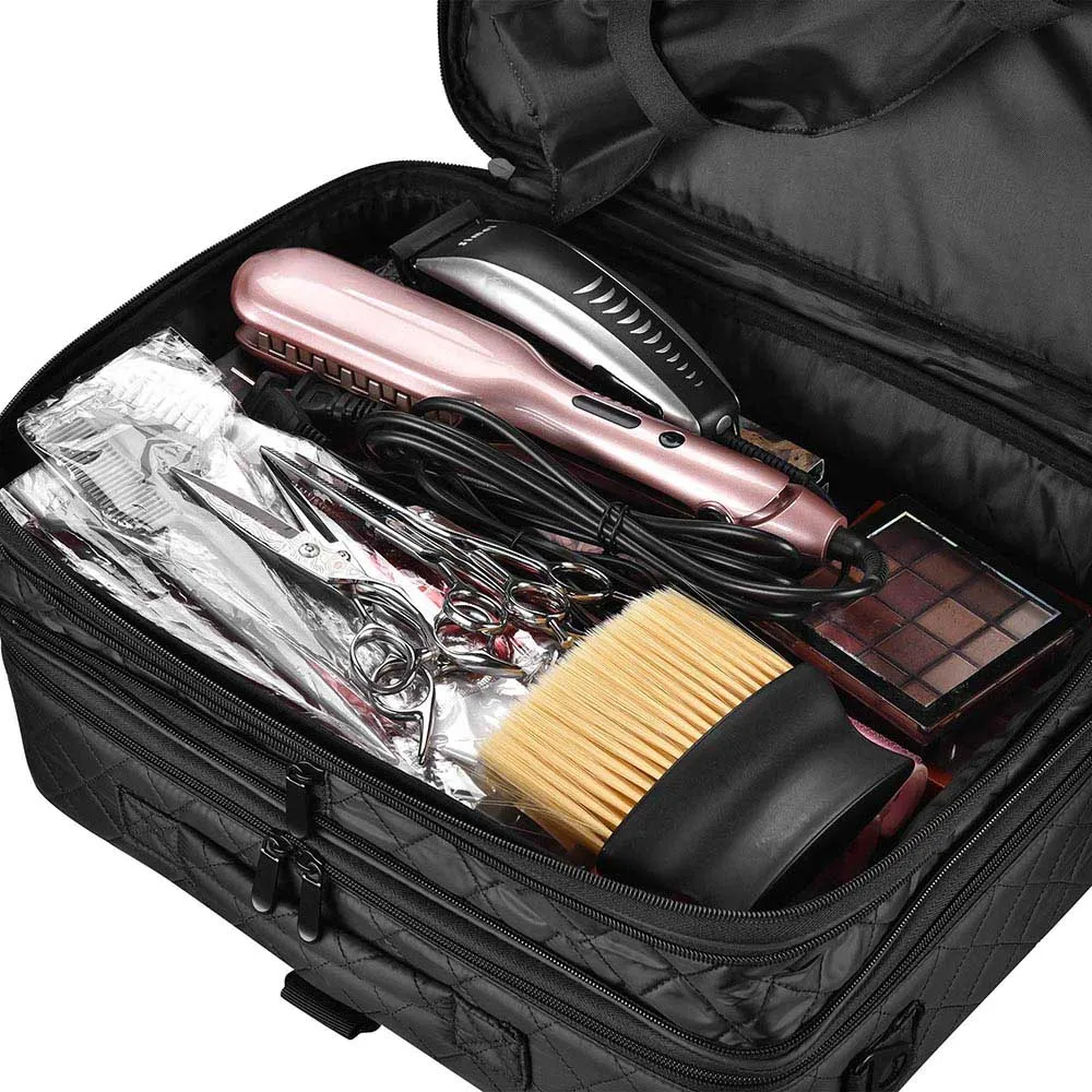 Byootique HairStylist Travel Case with Cosmetic Travel Train Case