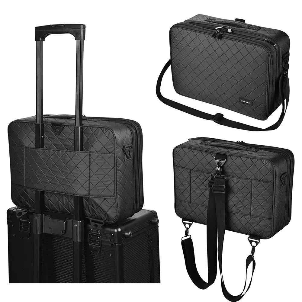 Byootique HairStylist Travel Case with Cosmetic Travel Train Case