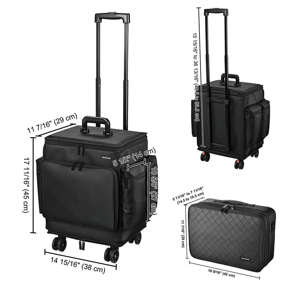 Byootique HairStylist Travel Case with Cosmetic Travel Train Case