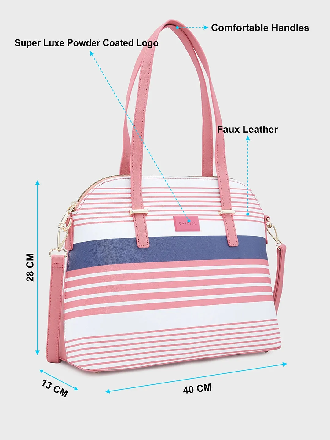 Caprese Sailer Satchel Medium Light Pink