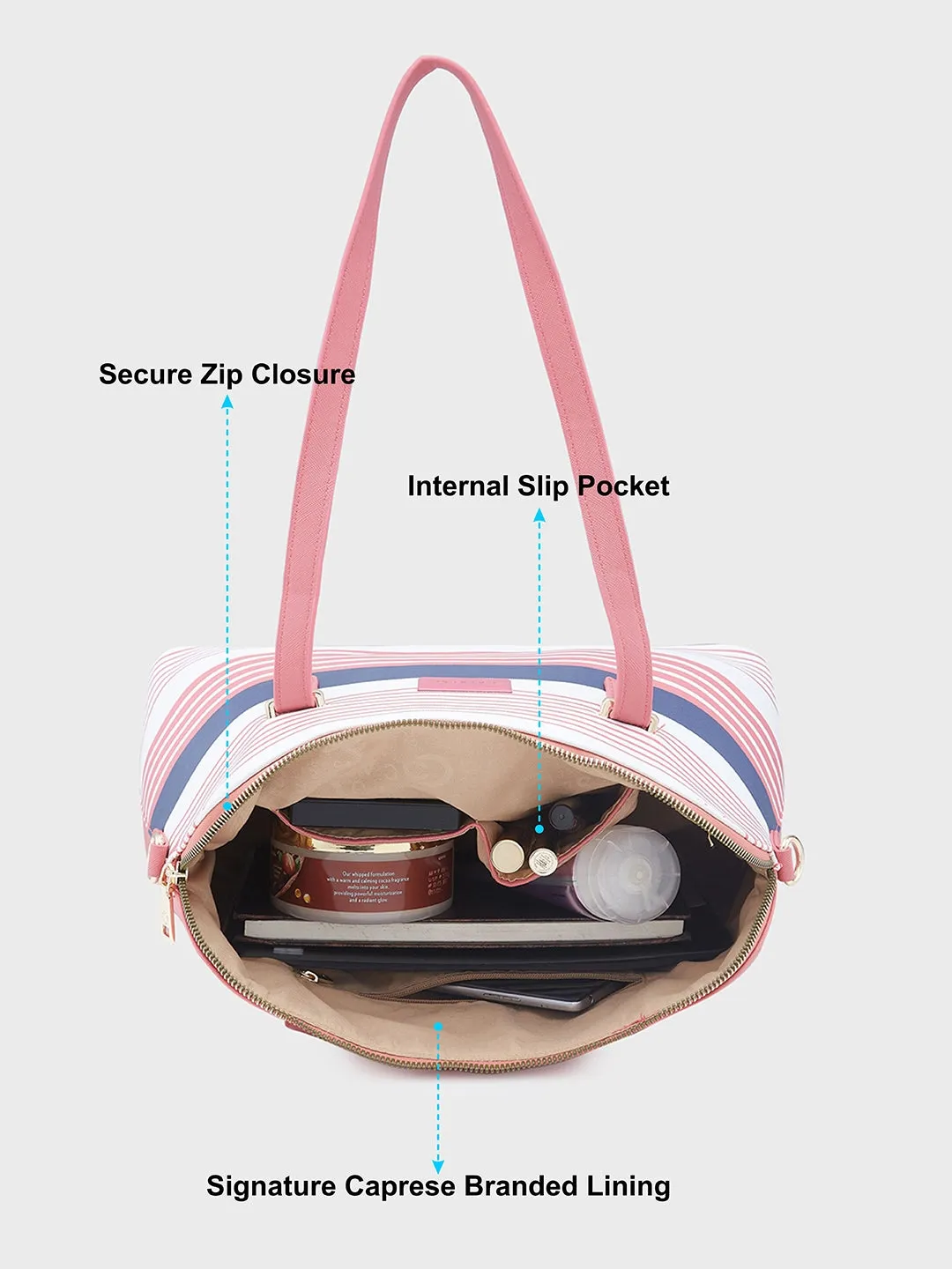 Caprese Sailer Satchel Medium Light Pink