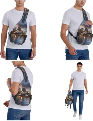 Chest Bag City Sydney print Sling Backpack Crossbody Sling Bag for Women Men Cross Body Bag