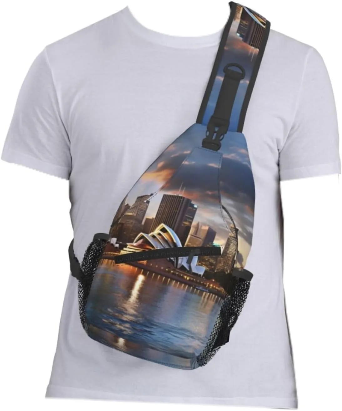 Chest Bag City Sydney print Sling Backpack Crossbody Sling Bag for Women Men Cross Body Bag