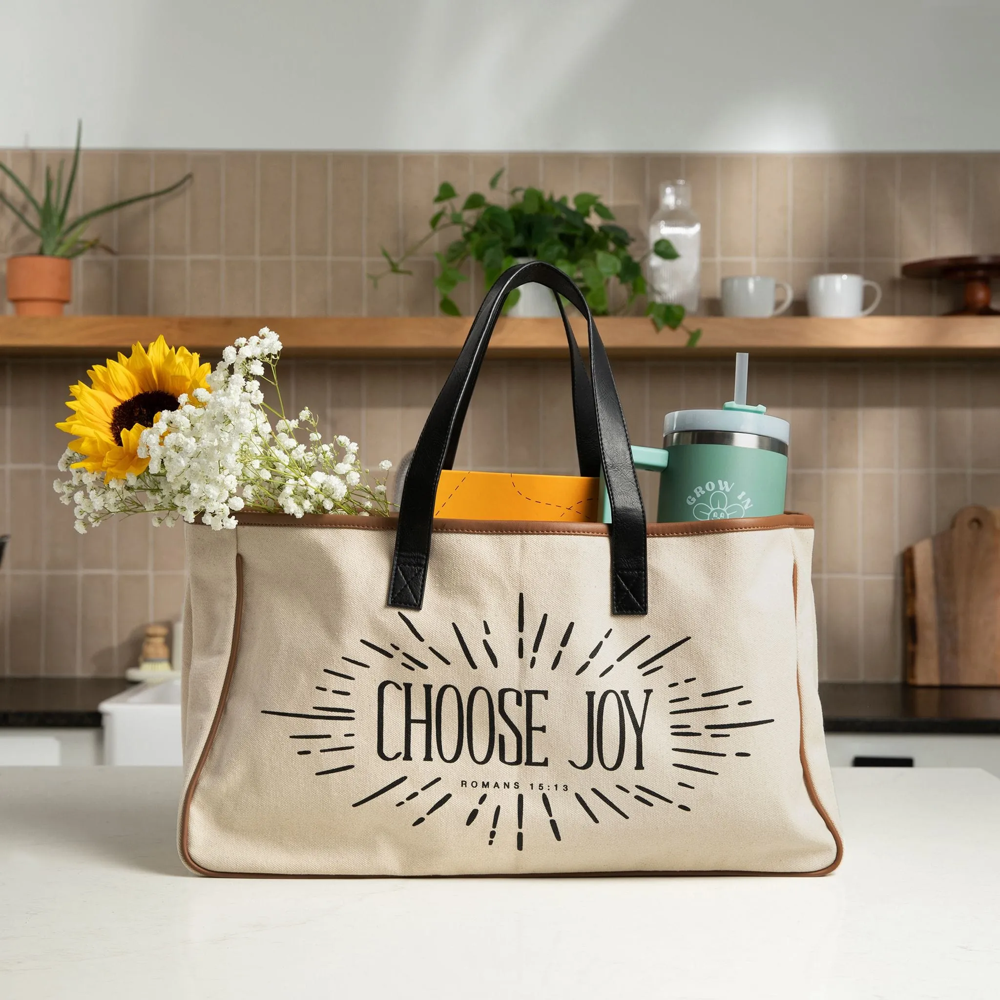 Choose Joy Canvas Tote Bag