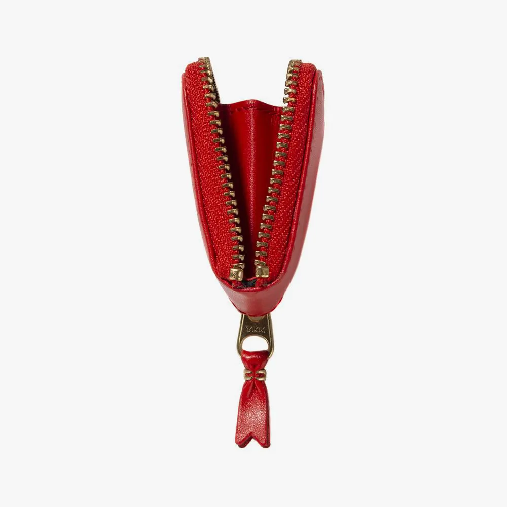 COMME des GARÇONS WALLET Classic Leather Zip Wallet / Red