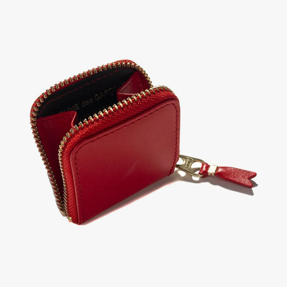 COMME des GARÇONS WALLET Classic Leather Zip Wallet / Red