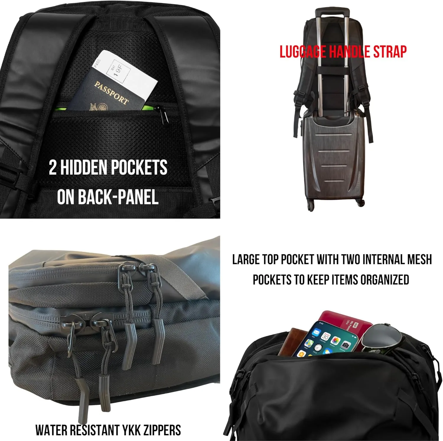 COR Surf Travel Backpack Laptop Backpack 28L Black