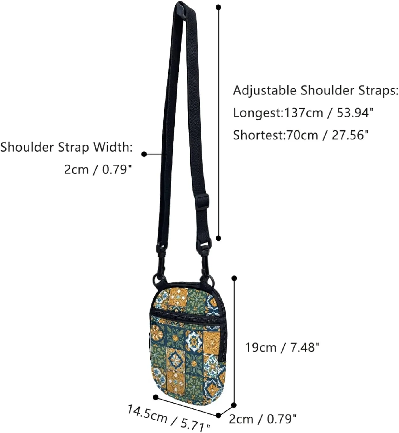 Crossbody Bags Girls Women Gift Fashion Shoulder Bag Cell Phone Pouch with Adjustable Strap Small Messenger Bag