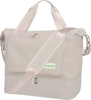Foldable Travel Duffel Bag for Women, Water Resistant Personal Item/Carry Bag, Overnight Weekender Bag with Wet Compartment