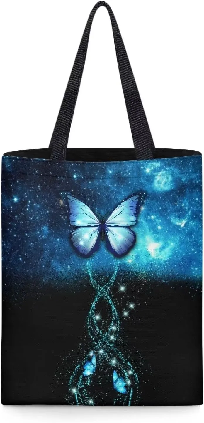 FOR U DESIGNS Women Canvas Reusable Tote Bag Women Shopping Tote Bags Book Bags