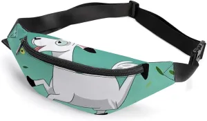 Goat Frolic Belt Bag with Adjustable Strap, Lightweight Travel Crossbody Bags, Hands-Free Mini Fanny Packs in Running Gym