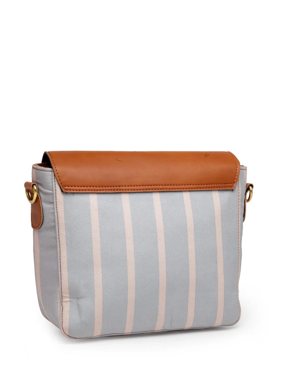 Grey Stripe Sling Bag