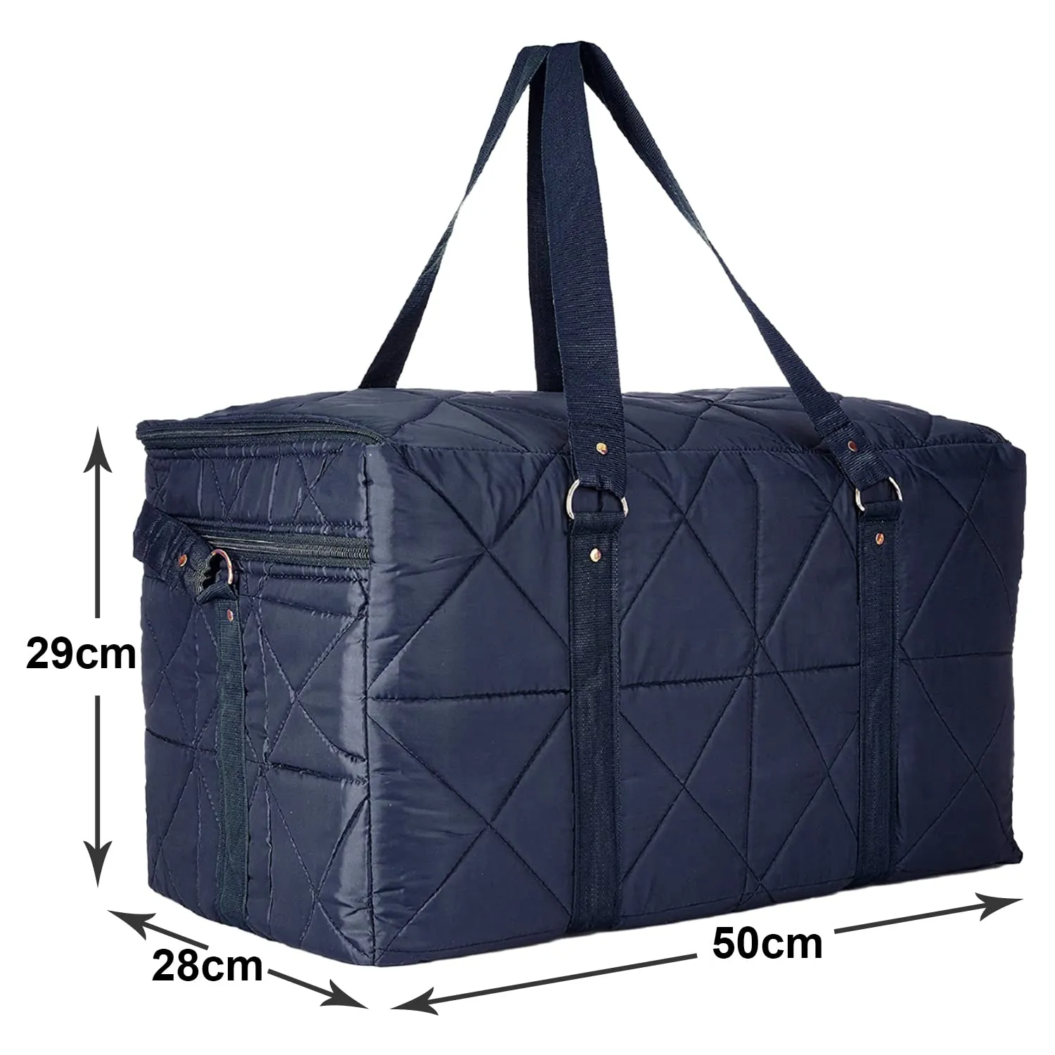 Heart Home Parachute Foldable Duffle Bag/Bag Packs With Handle For Traveling Pack of 2 (Blue) 52HH3967