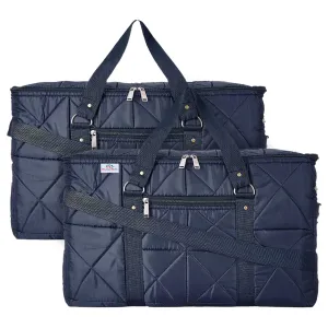 Heart Home Parachute Foldable Duffle Bag/Bag Packs With Handle For Traveling Pack of 2 (Blue) 52HH3967