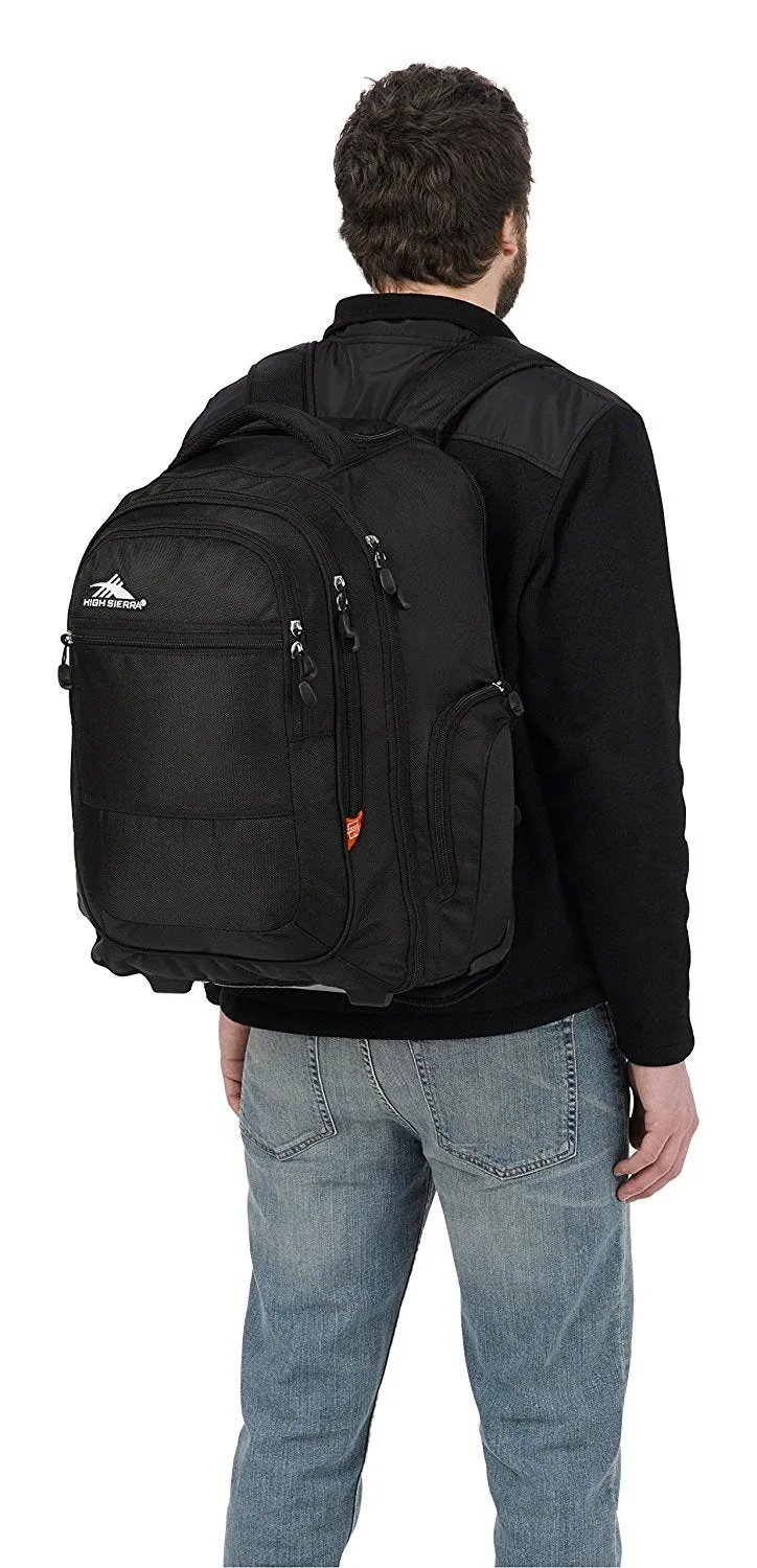 High Sierra Rev Wheeled Backpack (Jersey Knit/Slate)