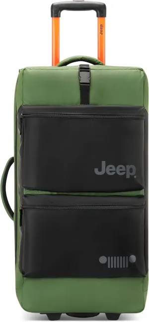 Jeep JS006B Two Wheel Rolling Travel Duffle Bag, Elm Green, 27 Inch