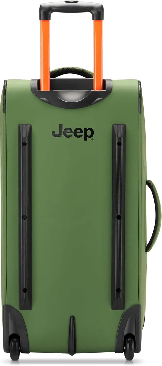 Jeep JS006B Two Wheel Rolling Travel Duffle Bag, Elm Green, 27 Inch