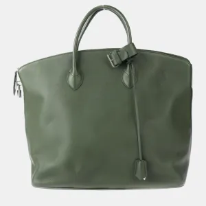 Khaki Leather GM Lockit Tote Bag