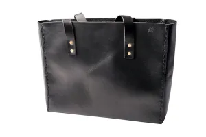 LEATHER TOTE BAG | H B CLASSIC BLACK TOTE BAG