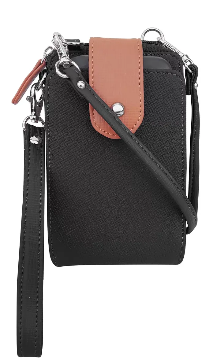 Leather Wallet with Cellphone Pocket