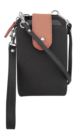 Leather Wallet with Cellphone Pocket