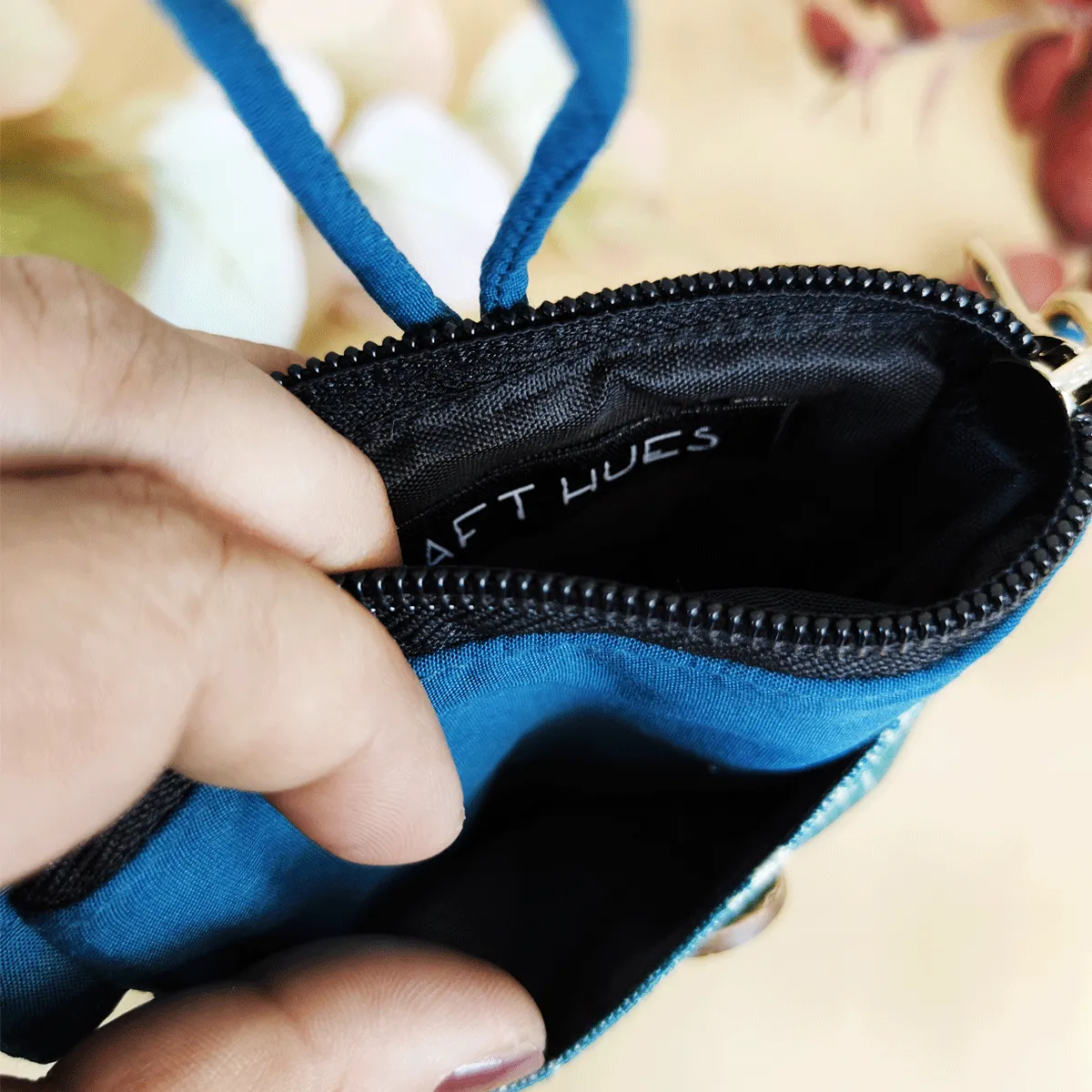 Loop Mobile Sling Bag-Teal Warli
