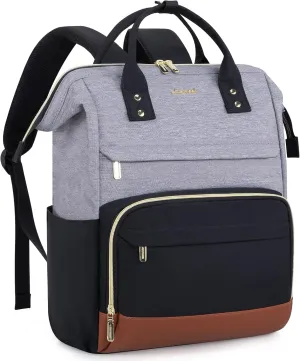 LOVEVOOK Mini Backpack for Women, Cute Small Backpacks Purse, College Bookbag for School, Fashion Bag for Work Travel Gift, 14 inch Lightweight Daypack, Black-Gray-Brown