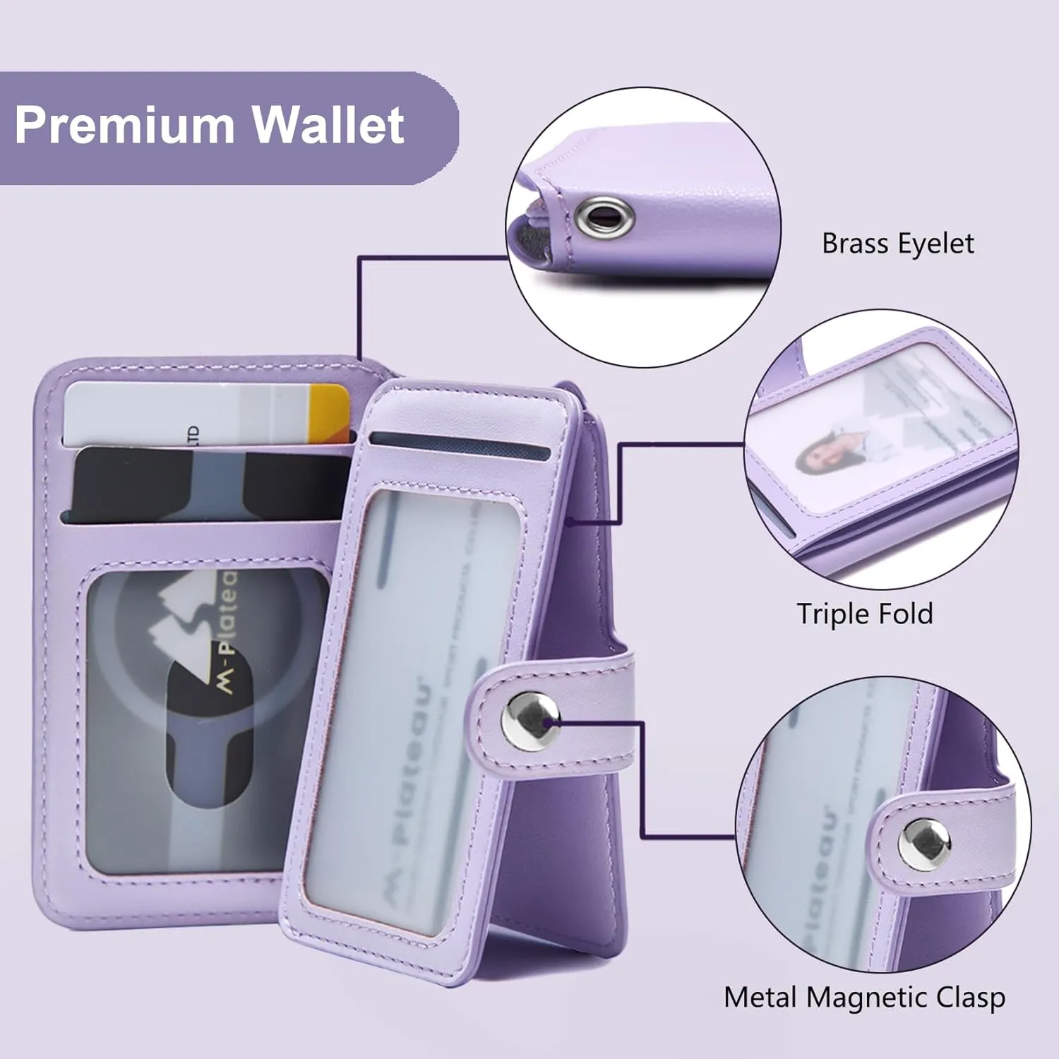 M-Plateau Wristlet Keychain With Wallet,Includ Beads Bracelets And Leather Credit Card Holder For Go Out Travel Essentials