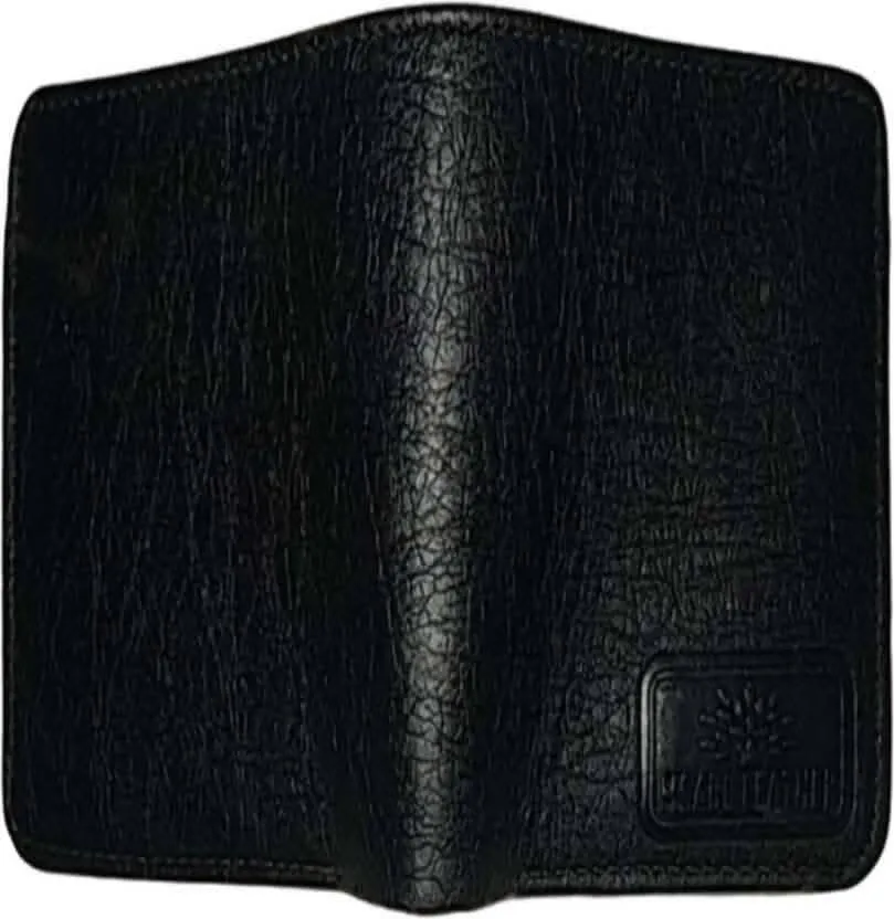 Men Black Artificial Leather Wallet - Mini (6 Card Slots)