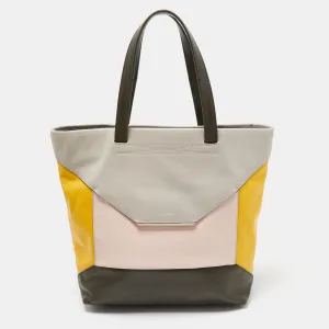 Multicolor Leather Block Envelope Tote