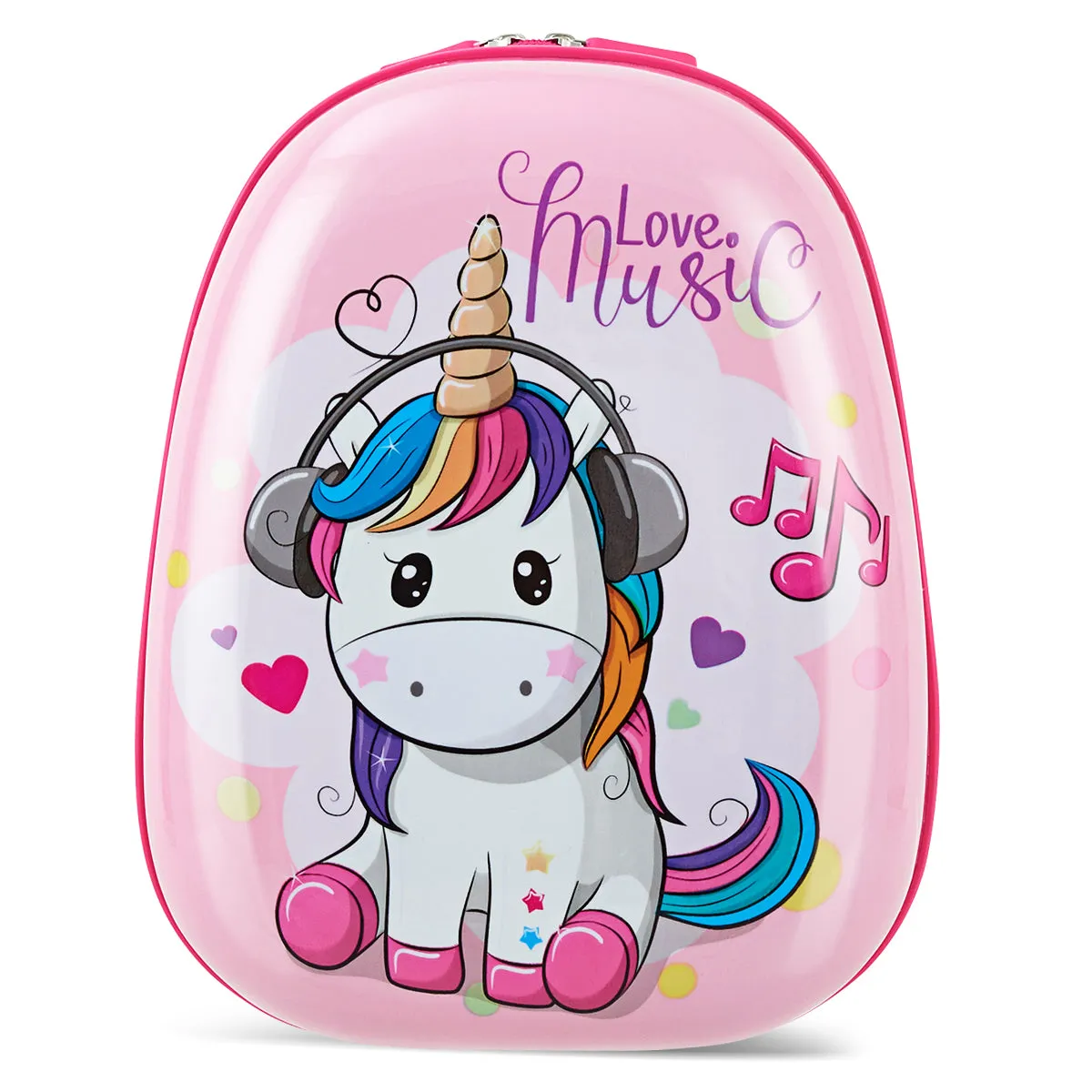 NNECW Kids Hard Shell Unicorn Luggage Backpack Set for Travel