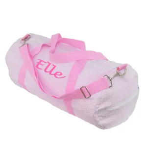 Personalized Weekender Duffel Bag by Mint  Pink Seersucker