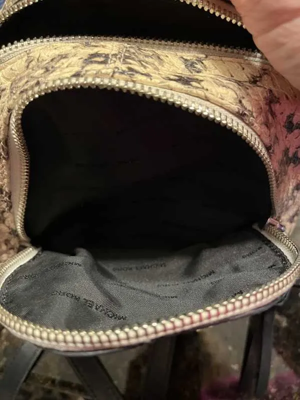 Rhea Mini Snake-Embossed Leather Backpack