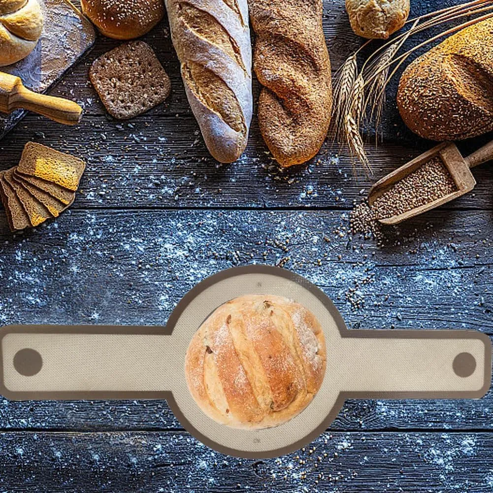 Silicone Bread Sling for Dutch Oven, 2 PC Non-Stick & Easy Clean Reusable Silicone Bread Baking Mat with Long Handles, Easy to Transfer Sourdough Bread   1 Reusable Bread Bag