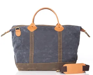 Slate and Olive Waxed Weekender